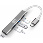 ADAPTADOR AGILER USB TYPE C A 4 PUERTOS USB 3.0 HEMBRA (AGI-1268)
