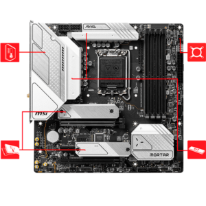 MB MSI MSI MAG B660M MORTAR WIFI DDR4 LGA 1700 MICRO-ATX, COMPATIBLE CON 12VA GEN