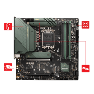 MB MSI MAG B660M BAZOOKA DDR4 LGA 1700 MATX, COMPATIBLE CON 12VA GEN