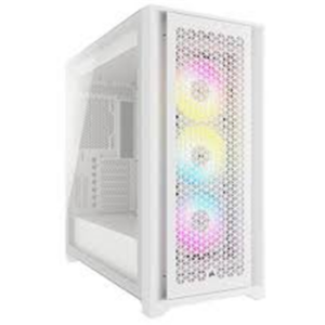 CASE CORSAIR 5000D RGB AIRFLOW, MID TOWER, WHITE, 7 EXPANSION SLOT, 4X 2.5", 2X 3.5", TAPA DE CRISTAL TEMPLADO, INCLUYE 3 ABANICOS 120MM RGB FRONTAL, TOPE Y LATERAL (CC-9011243-WW)