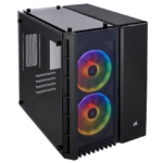 CASE CORSAIR CRISTAL 280X RGB MICRO ATX, NEGRO, USB 3.0 X2, AUDIO IN / OUT, 7 EXPANSION SLOT, 3X 2.5", 2X 3.5", PANEL LATERAL, TOPE Y FRENTE EN CRISTAL TEMPLADO, 2 ABANICOS RGB (CC-9011135-WW)