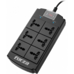 PROTECTOR REGLETA FORZA - 6 SALIDAS - CON SUPRESOR DE PICO - 1080 JOULES - 120-240V (FSP-06MN)