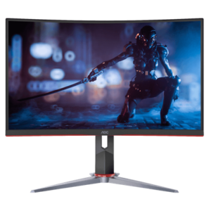 MONITOR AOC 24" (23.6") GAMING CURVO, LED, 1500R, 1920 X 1080 165HZ HDR HDMI, - 1 VGA (+ CABLE) / 2 HDMI 1.4 / DP 1.2 (+ CABLE) , AMD FREESYNC PREMIUM (SYNC RANGE 48-165) (C24G2)