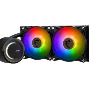 ABANICO PARA CPU MSI SERIE MAG CORELIQUID E240 ALL-IN-ONE LIQUID CPU COOLER 240MM, RADIADOR 12 VIAS, 2*120MM ARGB, BLANCO, COMPATIBLE CON INTEL LGA 1150 / 1151 / 1155 / 1156 / 1200 / 1700 / 1851, AMD AM5 / AM4 / MAG CORELIQUID E240