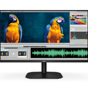 MONITOR AOC 24" " (23.8") IPS 100HZ 1920 × 1080 (FHD), HDMI, VGA, VESA 100X100 MM. (24B30H2)
