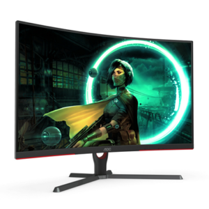 MONITOR AOC 31.5, GAMING CURVO 1000R VA,W-LED, 1920X1080, 165 HZ LED, 4MS GTG, FULL HD, 2 HDMI ,1 DISPLAYPORT, AMD FREESYNC,HDCP VERSIÓN 2.2,COMPATIBLE CON HDR (HIGH DYNAMIC RANGE) (C32G3E)
