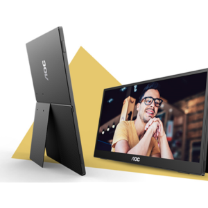 MONITOR AOC 15.6" PORTATIL, IPS,1920 X1080, 60HZ, 4MS, PUERTO DE VIDEO, USB-C - 2 PUERTOS 16T3E