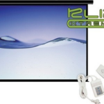 PANTALLA KLIPX 100" ELECTRICA PARA PROYECTOR BLANCA W/ REMOTE CONTROL (AC120KLX21)