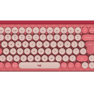 TECLADO LOGITECH POP KEYS WIRELESS MECHANICAL CON TECLAS EMOJIS COLOR HEARTBREAKER ROSE (ROSADO)