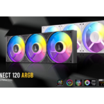 ABANICO ANTEC C120 ARGB BLANCO. ESTE PAQUETE INCLUYE TRES ABANICOS ARGB DE 120MM