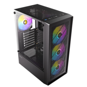 CASE ANTEC MID-TOWER, COLOR NEGRO, PLACAS BASE ITX, MICRO-ATX Y ATX.