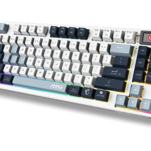 TECLADO MSI FORGE GK600 TKL W SKY US, WIRELESS 2.4 GHZ, SWITCHES MECANICO LINEAL