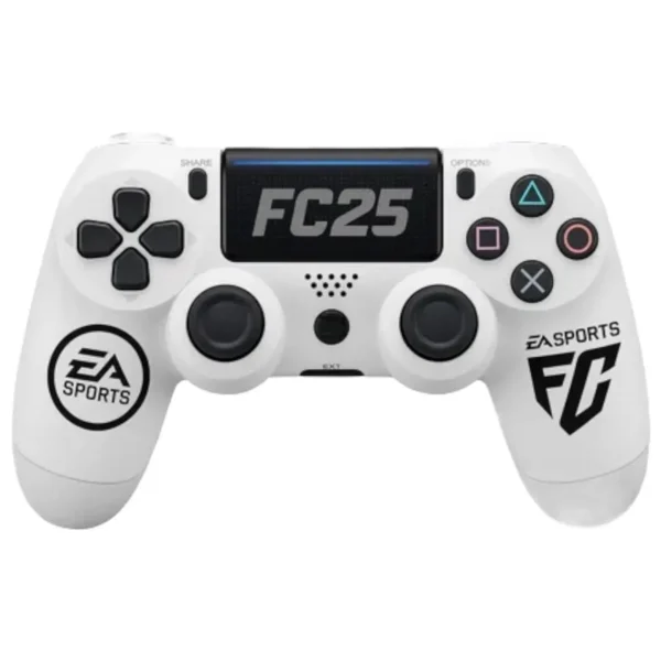 Control de Juegos FC25 Gamepad Wireless Doble Vibración PS4 Negro Blanco