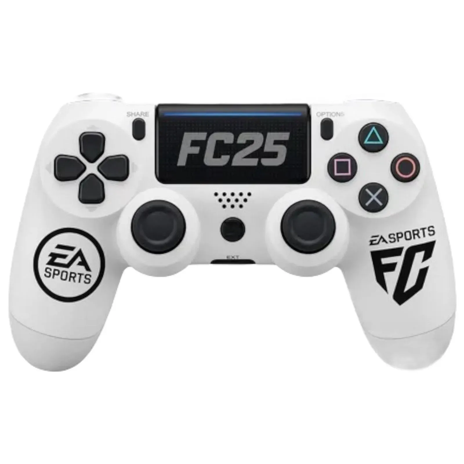 Control de Juegos FC25 Gamepad Wireless Doble Vibración PS4 Negro Blanco
