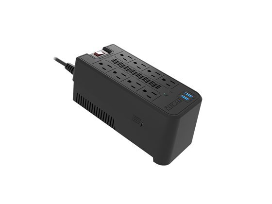 REGULADOR DE VOLTAJE FORZA 1200VA, REGLETA 8 SALIDAS 110V/600W