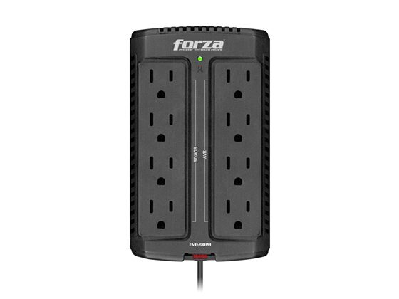 REGULADOR DE VOLTAJE FORZA 900VA - 450 WATTS, REGLETA DE 8 SALIDAS